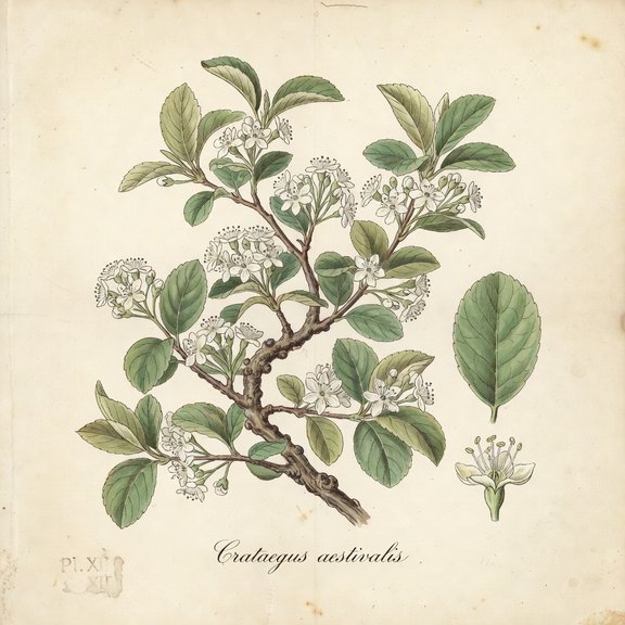 Mayhaw botanical plate