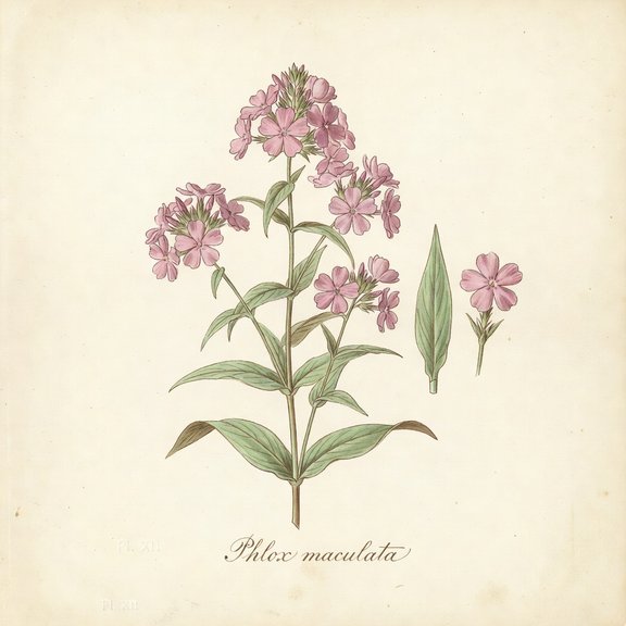 Meadow Phlox botanical plate