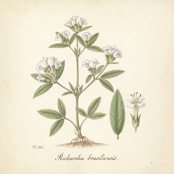 Mexican clover botanical plate