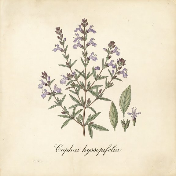 Mexican Heather botanical plate