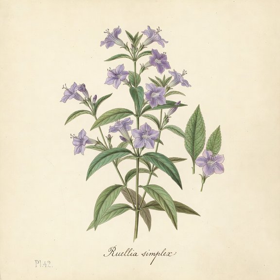 Mexican Petunia botanical plate