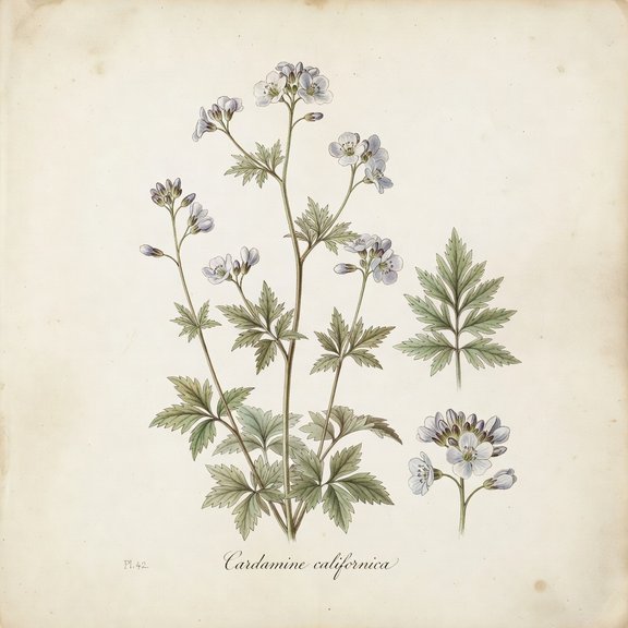 Milkmaids botanical plate