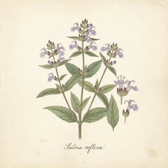 Mintweed botanical plate