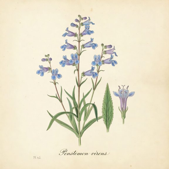 Mountain Penstemon botanical plate