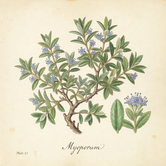 Myoporum botanical plate