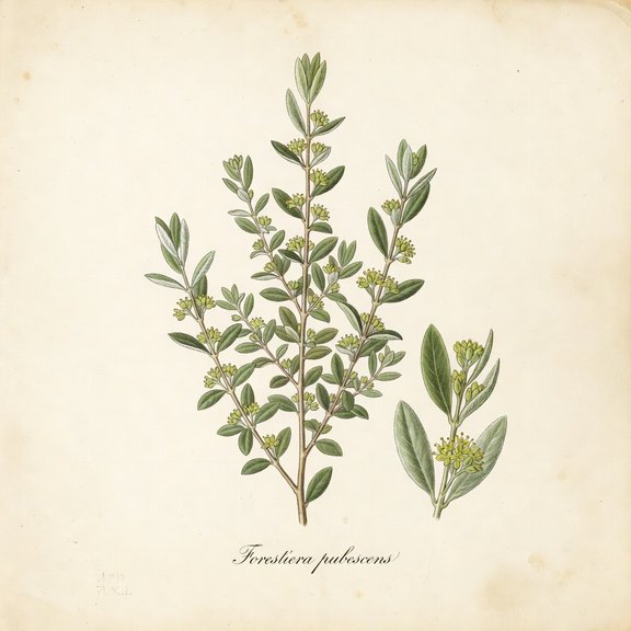 New Mexico Olive botanical plate