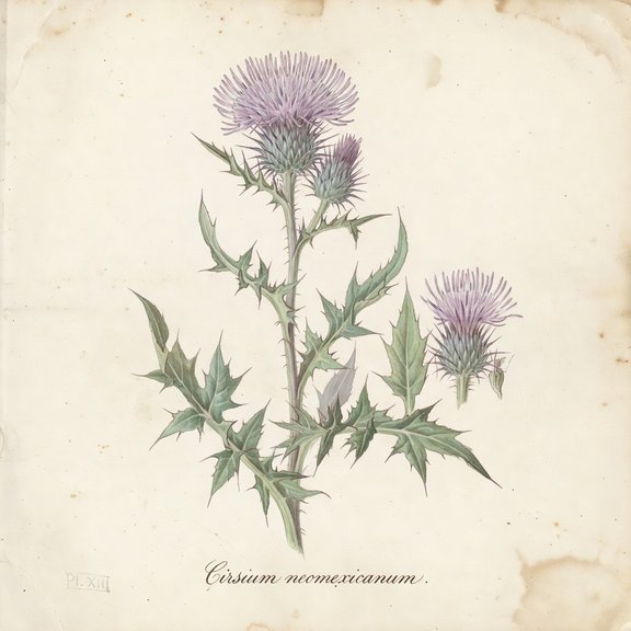 New Mexico Thistle botanical plate