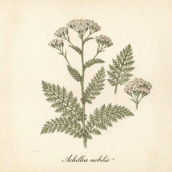 Noble Yarrow botanical plate