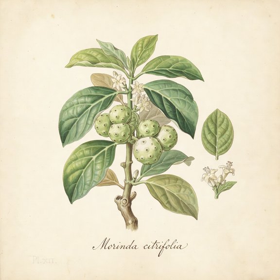 Noni botanical plate