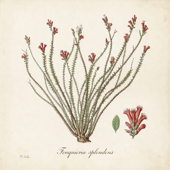 Ocotillo botanical plate