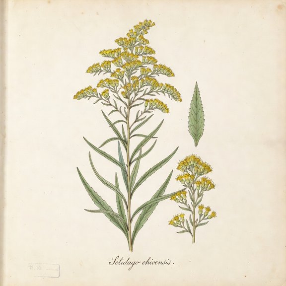 Ohio Goldenrod botanical plate