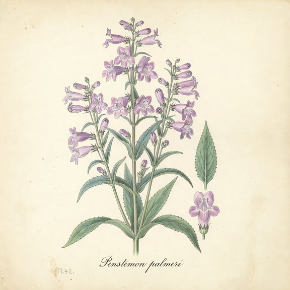 Palmer's Penstemon botanical plate