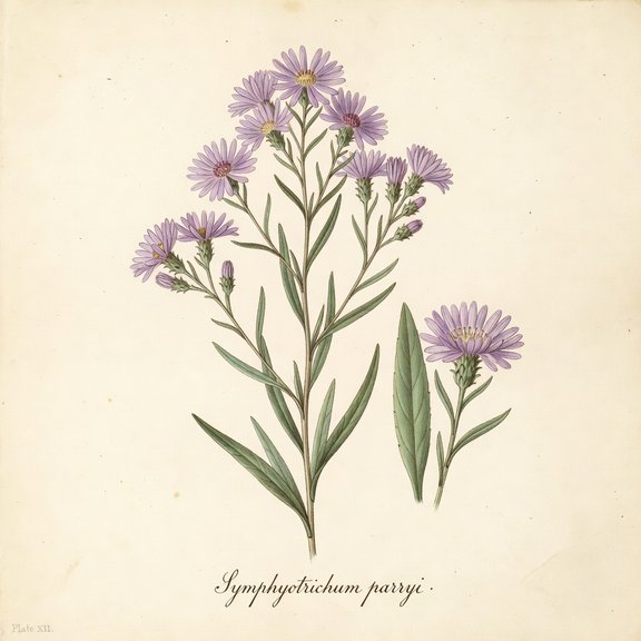 Parry's Aster botanical plate