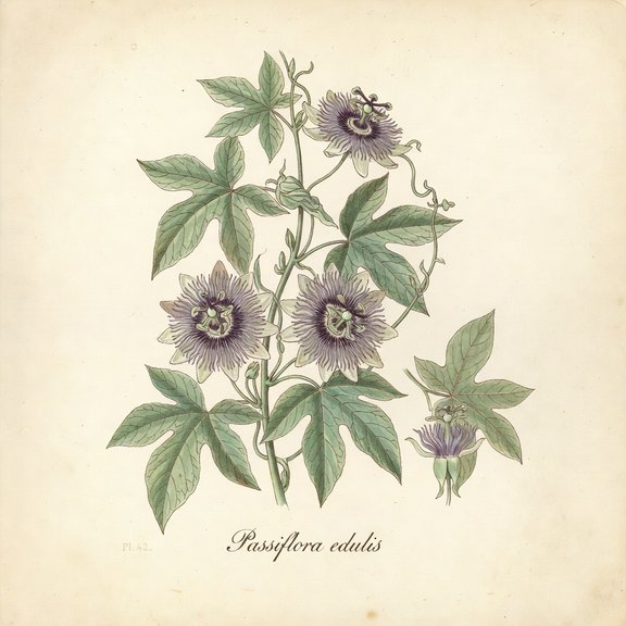 Passion Fruit botanical plate
