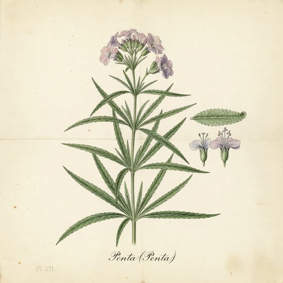 Penta botanical plate