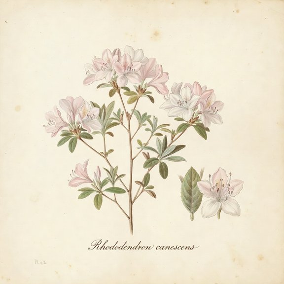Piedmont Azalea botanical plate