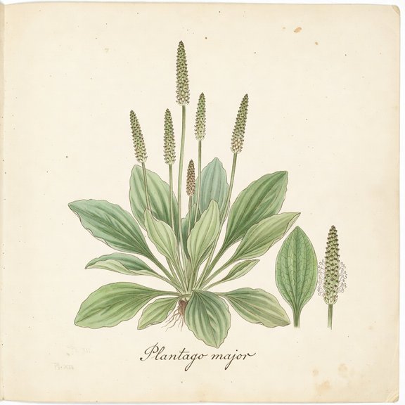 plantain botanical plate