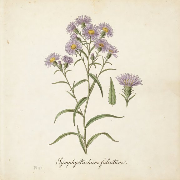Prairie Aster botanical plate