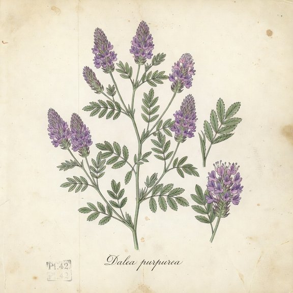 Prairie clover botanical plate