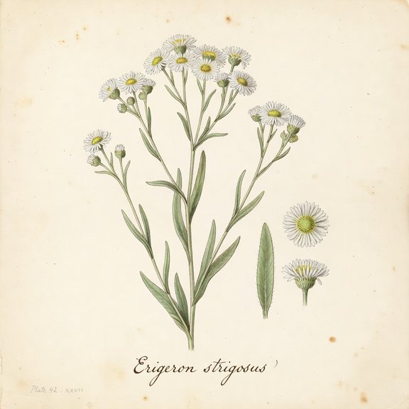 prairie fleabane botanical plate