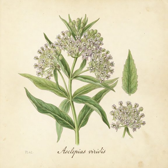 Prairie Milkweed botanical plate