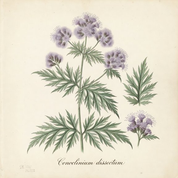 Prairie Mistflower botanical plate