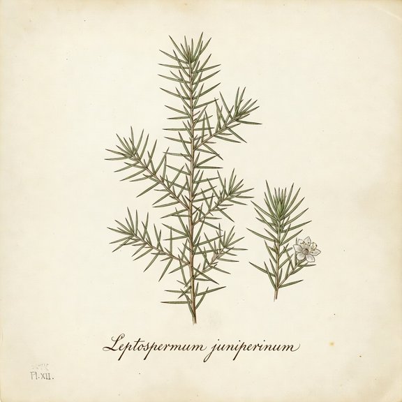 Prickly-leaved Tea Tree botanical plate