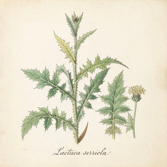 Prickly Lettuce botanical plate