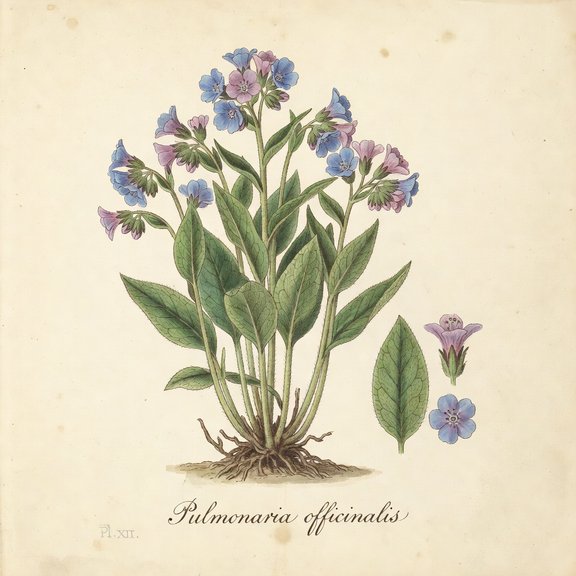 pulmonaria botanical plate