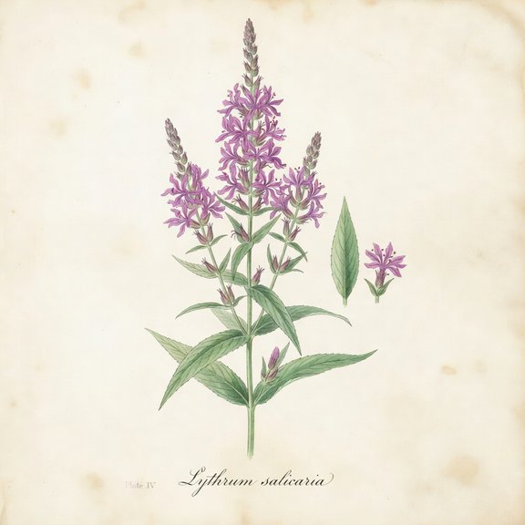 Purple Loosestrife botanical plate