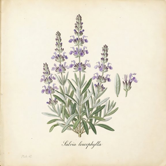 Purple Sage botanical plate