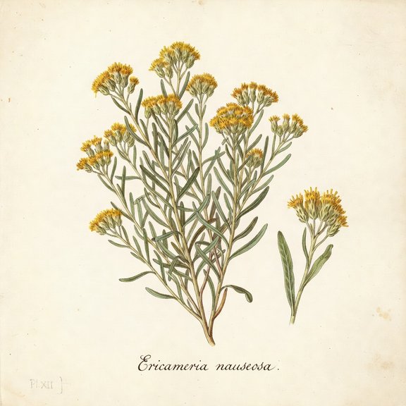 rabbitbrush botanical plate