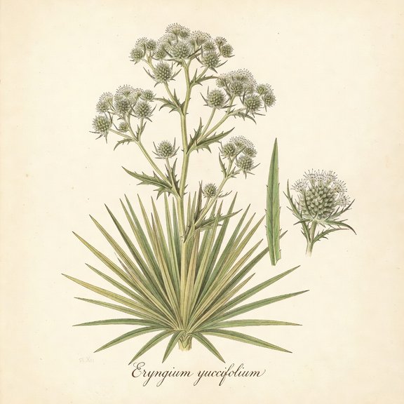Rattlesnake Master botanical plate