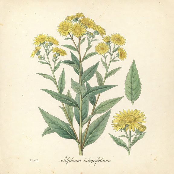 rosinweed botanical plate