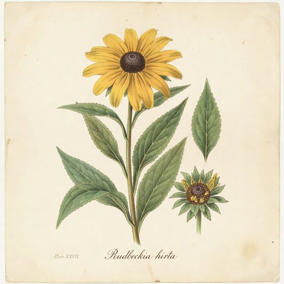 rudbeckia botanical plate
