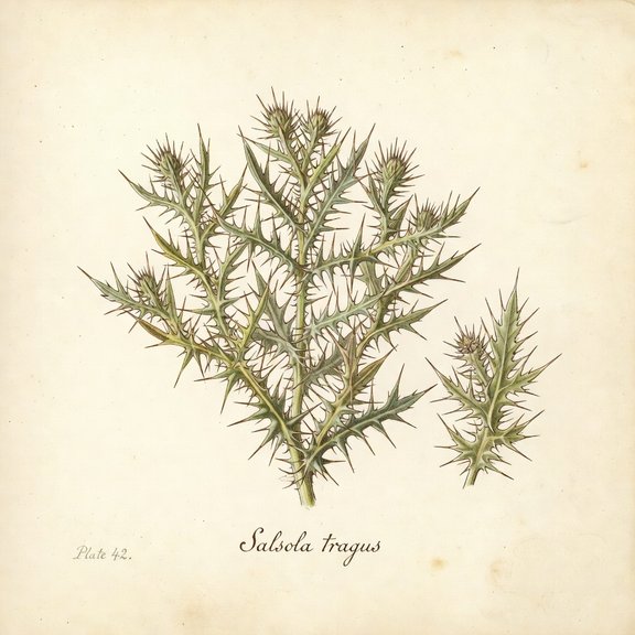 Russian Thistle botanical plate
