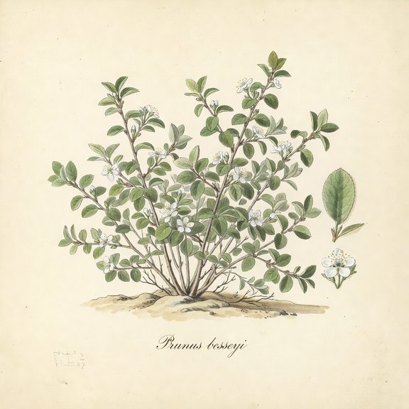 Sand Cherry botanical plate