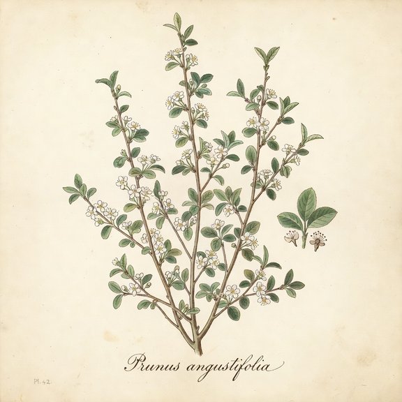 Sand Plum botanical plate