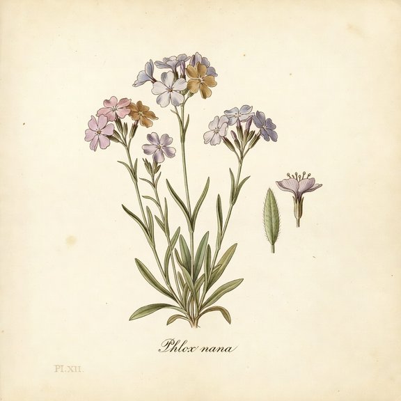 Santa Fe phlox botanical plate