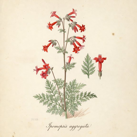 Scarlet gilia botanical plate
