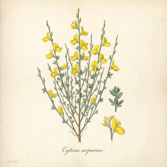 Scotch Broom botanical plate