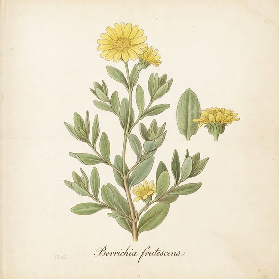 Sea Oxeye botanical plate