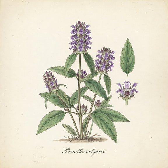 self-heal botanical plate