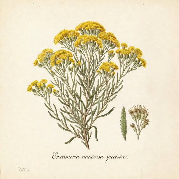 Showy Rabbitbrush botanical plate