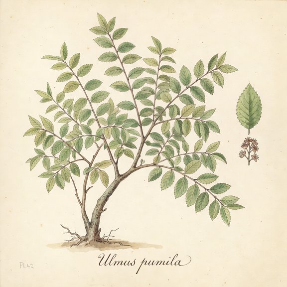 Siberian Elm botanical plate