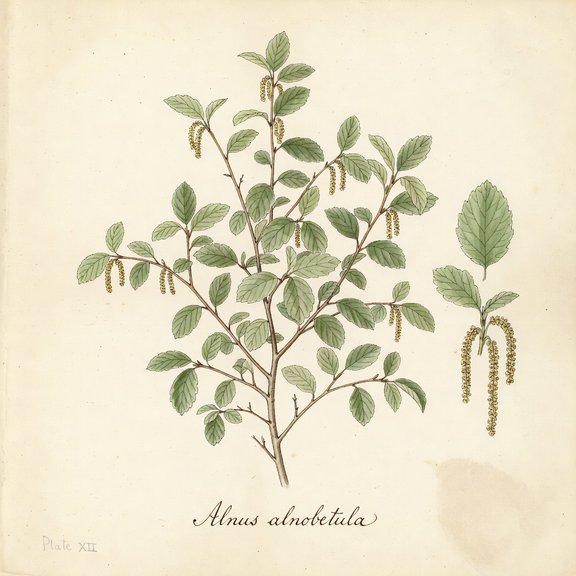 Sitka Alder botanical plate