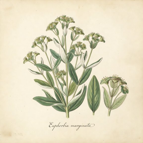 Snow-on-the-Mountain botanical plate