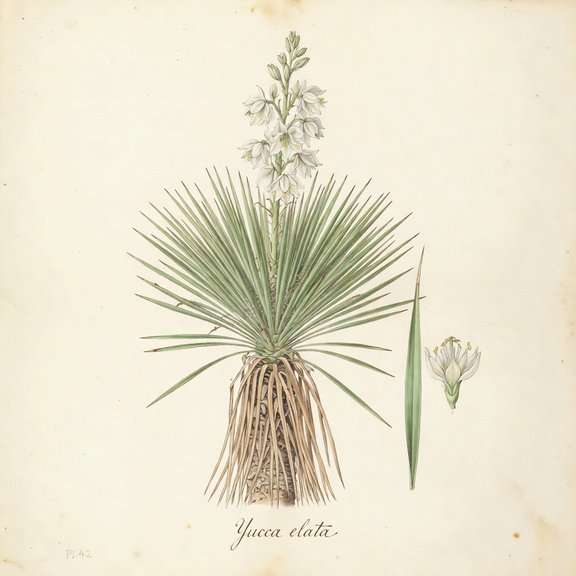 Soaptree Yucca botanical plate