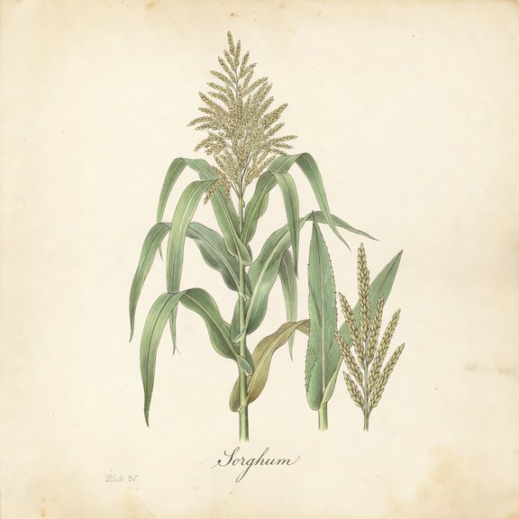 Sorghum botanical plate