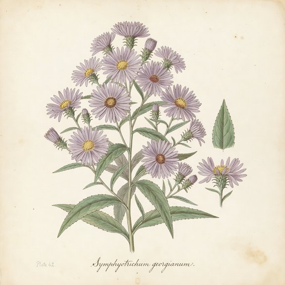 Southeastern Aster botanical plate